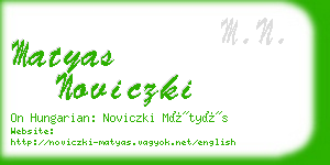 matyas noviczki business card